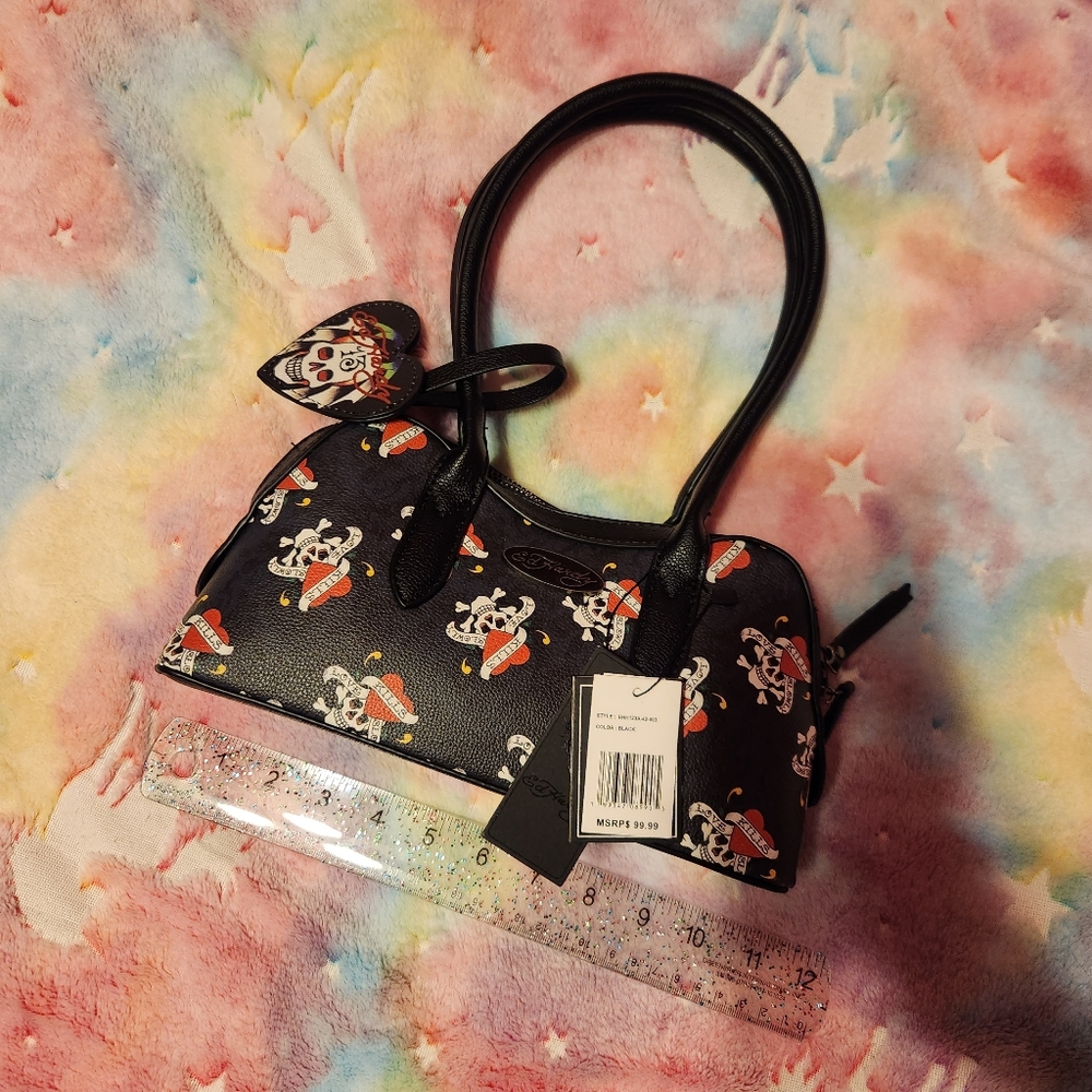 NWT Ed Hardy Skull Print Bag